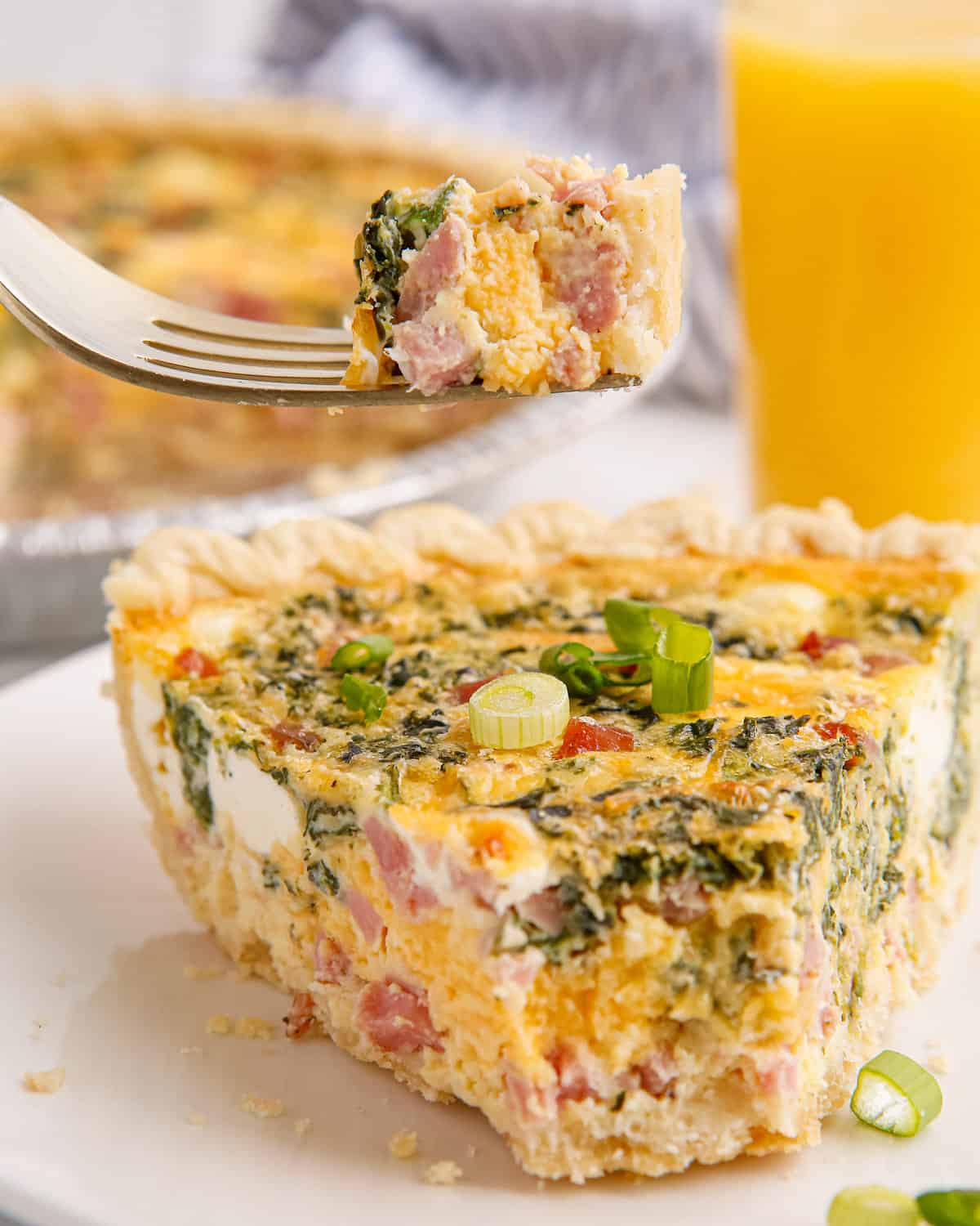 Ham and Cheese Quiche Recipe - The Chunky Chef