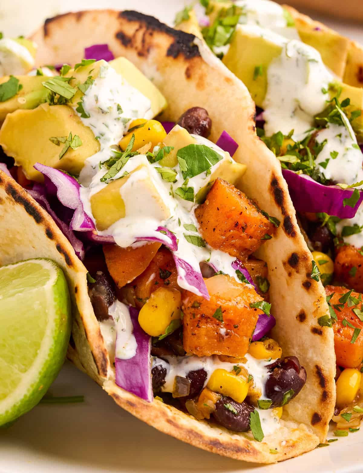 Sweet Potato and Black Bean Tacos - The Chunky Chef