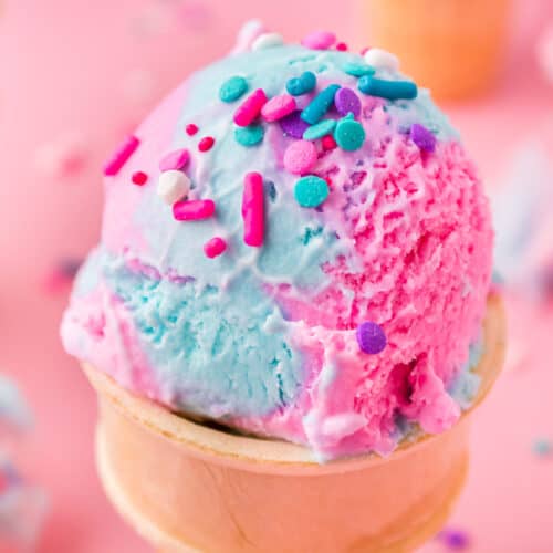 Cotton Candy No Churn Ice Cream - The Chunky Chef