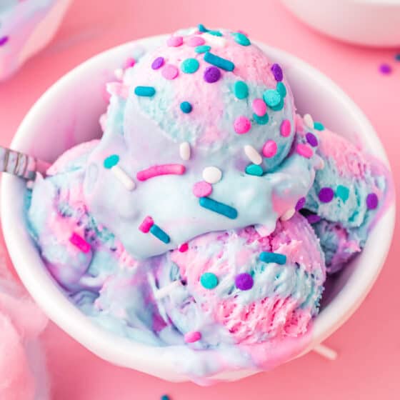 Cotton Candy No Churn Ice Cream - The Chunky Chef