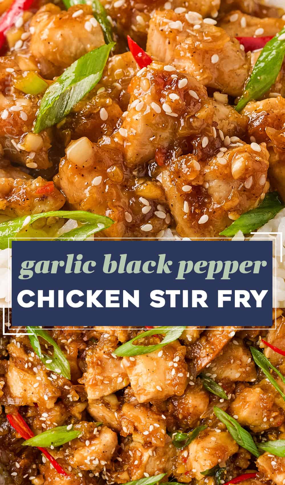 Garlic Black Pepper Chicken Stir Fry - The Chunky Chef