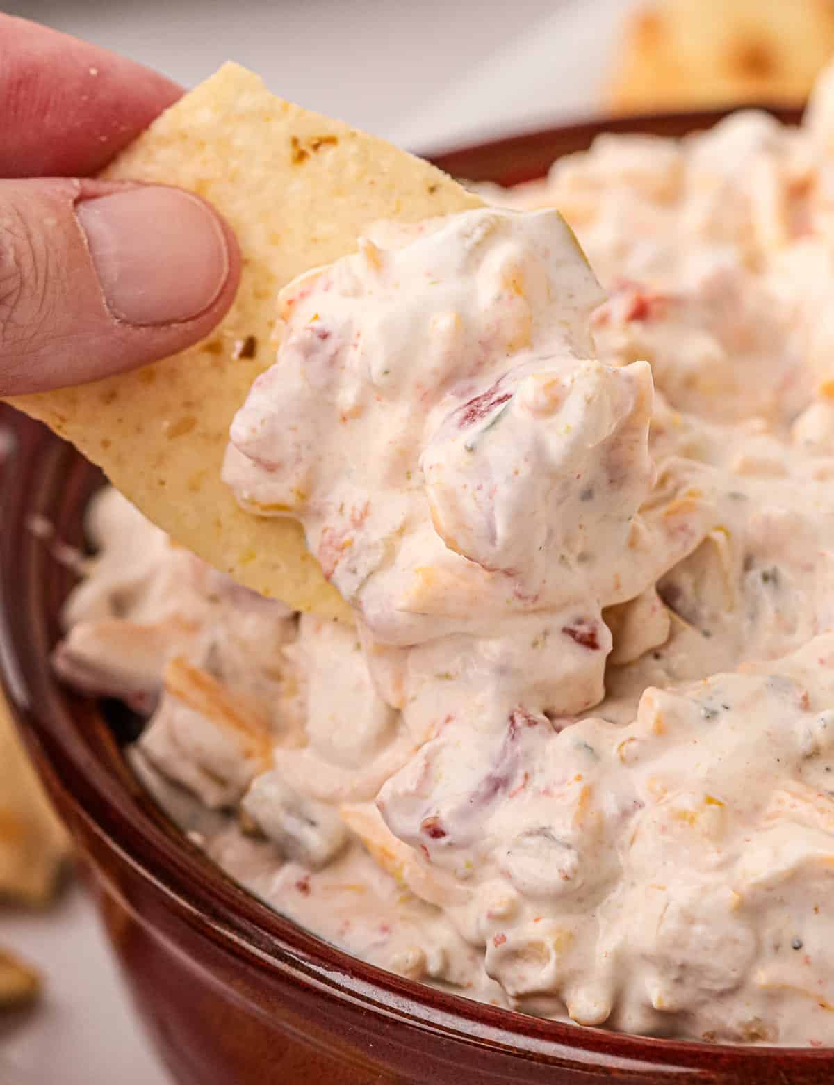 TikTok-style Boat Dip (creamy rotel ranch dip) - The Chunky Chef