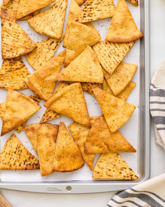 Homemade Baked Pita Chips - The Chunky Chef