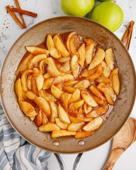 Easy Skillet Fried Apples - The Chunky Chef