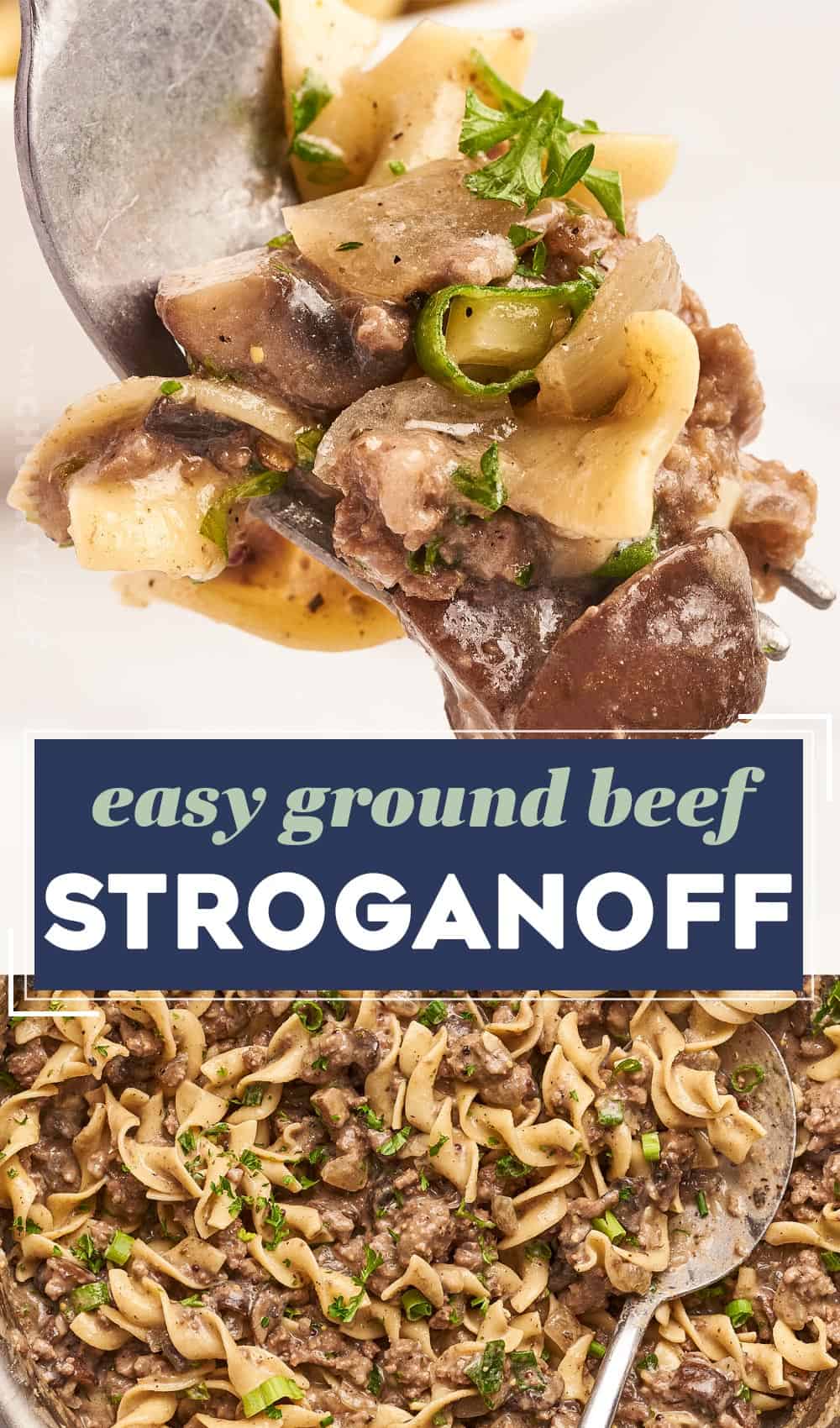 Ground Beef Stroganoff - The Chunky Chef