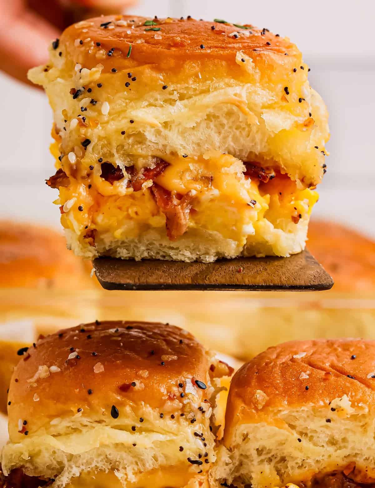Bacon Egg and Cheese Breakfast Sliders - The Chunky Chef
