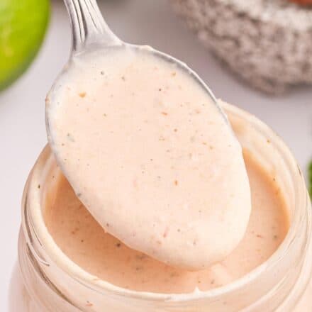 spoonful of salsa ranch dressing