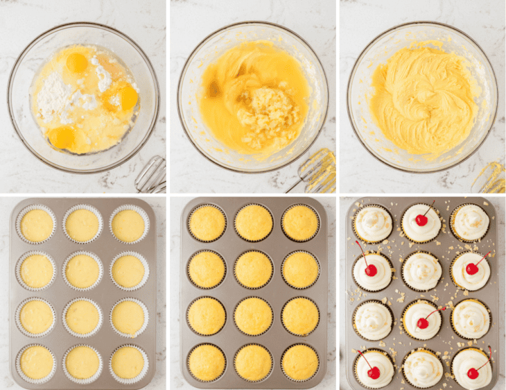 Piña Colada Cupcakes - The Chunky Chef