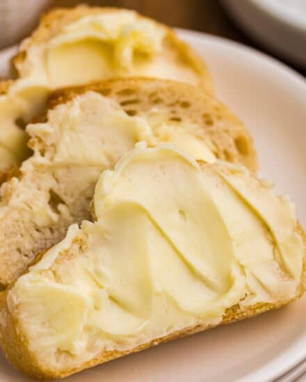 This recipe for simple and creamy homemade butter is made with just 1-2 ingredients (depending on if you want to make salted or unsalted butter), plus ice water. Who knew making butter could be so easy!