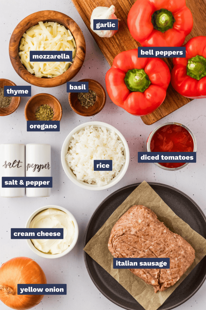 ingredients needed to make stuffed peppers