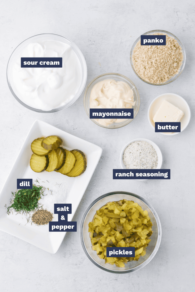 ingredients needed to make fried pickle dip