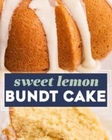 This Lemon Bundt Cake is dense, moist, and bursting with sweet lemon flavor! Made from scratch, this dessert is perfect for a summer party, but is great year-round.