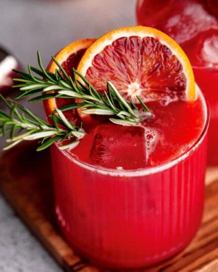 This drink is the perfect blend of tart and sweet with a whiskey kick, and is the most amazing cocktail for fall! Whiskey cocktails are always fun, and with blood oranges, this one is perfect for Halloween and other holidays.