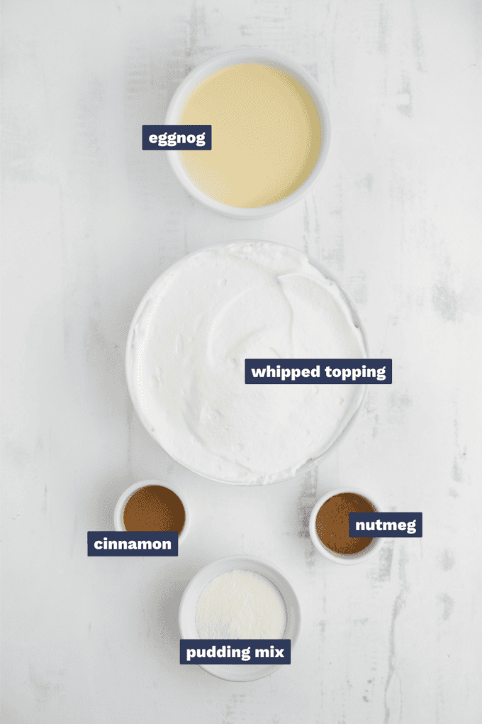 ingredients needed to make eggnog dip