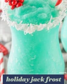 This fun and festive cocktail is named after the infamous Jack Frost, and despite it being a winter drink, it has a delightfully sweet and tropical flavor! It's perfect for all your winter holiday gatherings, and is a nice change from the typical warm drinks served this time of year.