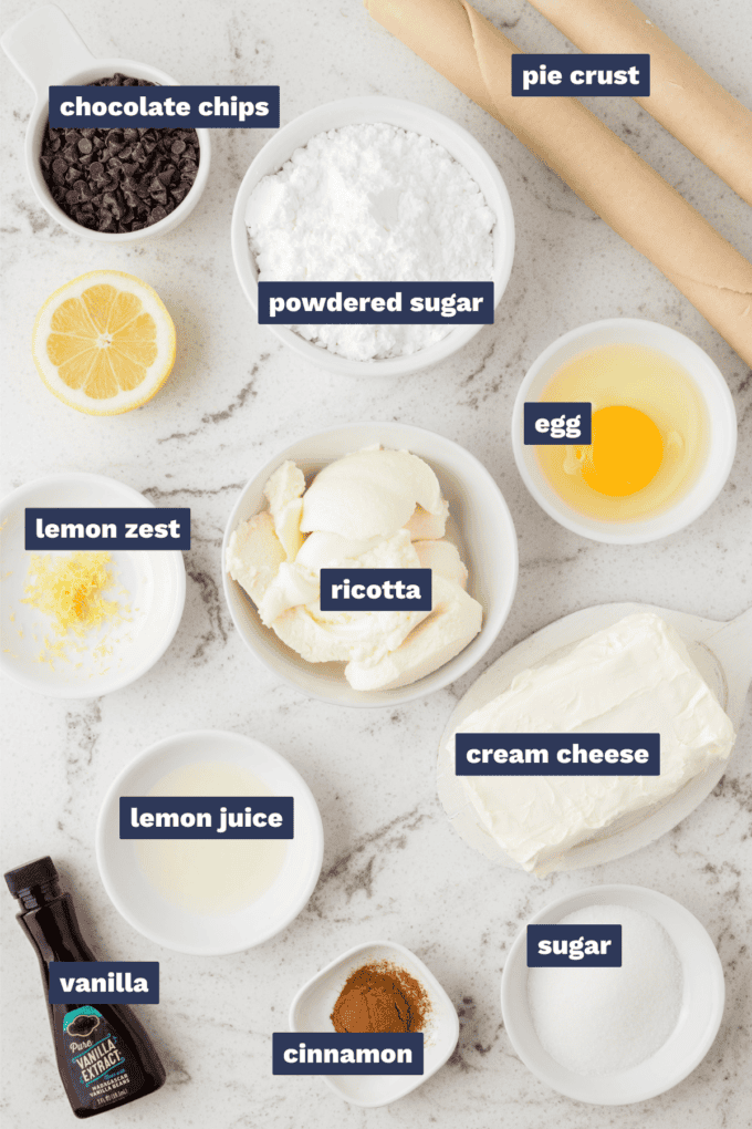 ingredients needed to make mini cannoli cups