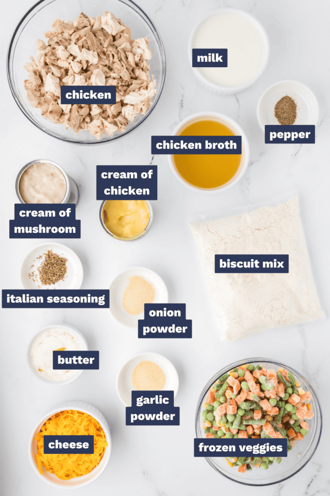 ingredients needed to make chicken cobbler